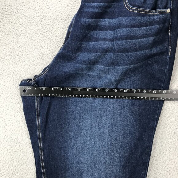 CATO Jeans Womens Size 24W Skinny Crop Stretch Waist Dark Wash Denim 42x23 NEW - Picture 13 of 15